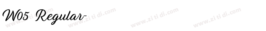W05 Regular字体转换